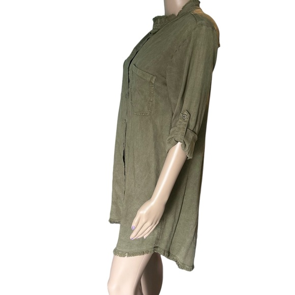 🫒Cloth & Stone Anthro Western Shirt Dress🫒 - Picture 4 of 12